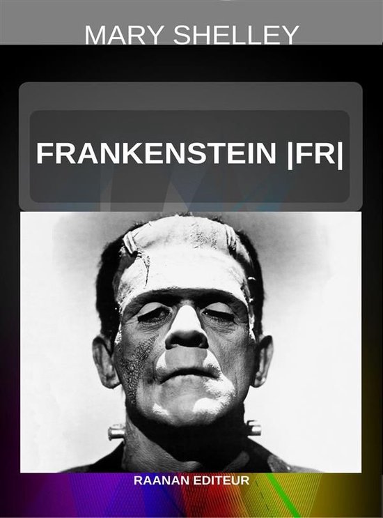 Le monstre iconique de Frankenstein avec des points de suture sur la tête et le cou, intitulé 'Frankenstein | FR'.