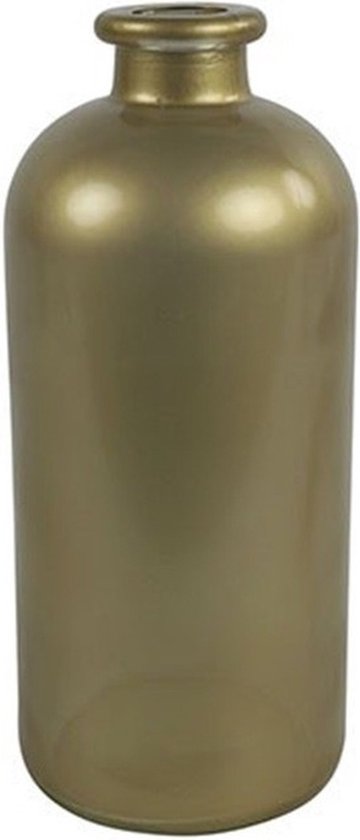Countryfield Bloemenvaas/flesvaas Dawn - goud glas - D11 x H25 cm - vaas