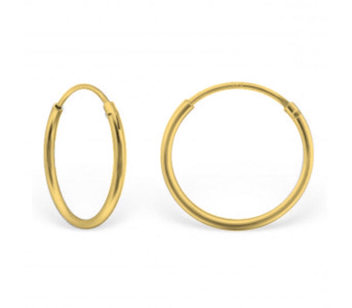 Oorringen goldplated 22 mm