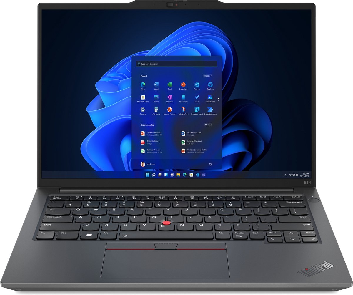 Lenovo ThinkPad E14 Gen 5 (21JR001VMH) 14" laptop Grafiet | Ryzen 7 7730U | Radeon Graphics | 16 GB | 512 GB SSD