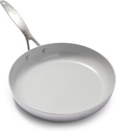 30cm Koekenpan Skillet GreenPan Venice Pro Tri-Ply RVS Gezonde Keramisch Antiaanbaklaag - PFAS Vrij - Inductie Geschikt - Vaatwasserbestendig - Ovenveilig - Zilver