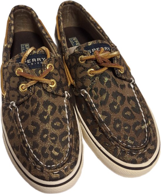 SPERRY-BOOTSCOVER-CANVAS-TAN LEOPARD-TAILLE 35,5