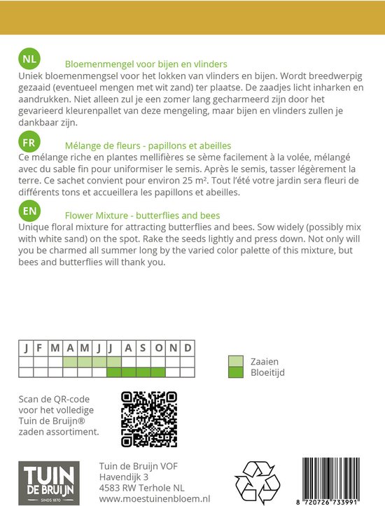 MRS Seeds & Mixtures Bloemenmix Paardenweide - Geschikt voor naast of lang een