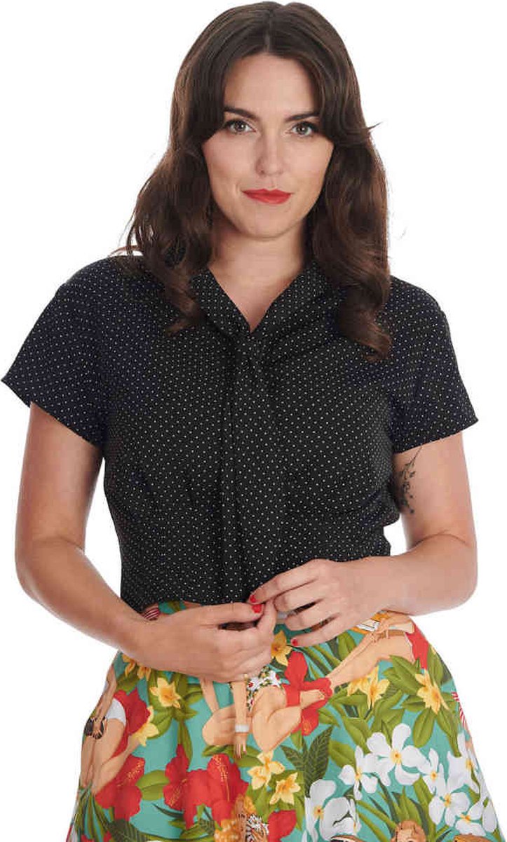 Banned - Garden Spot Blouse - XS - Zwart