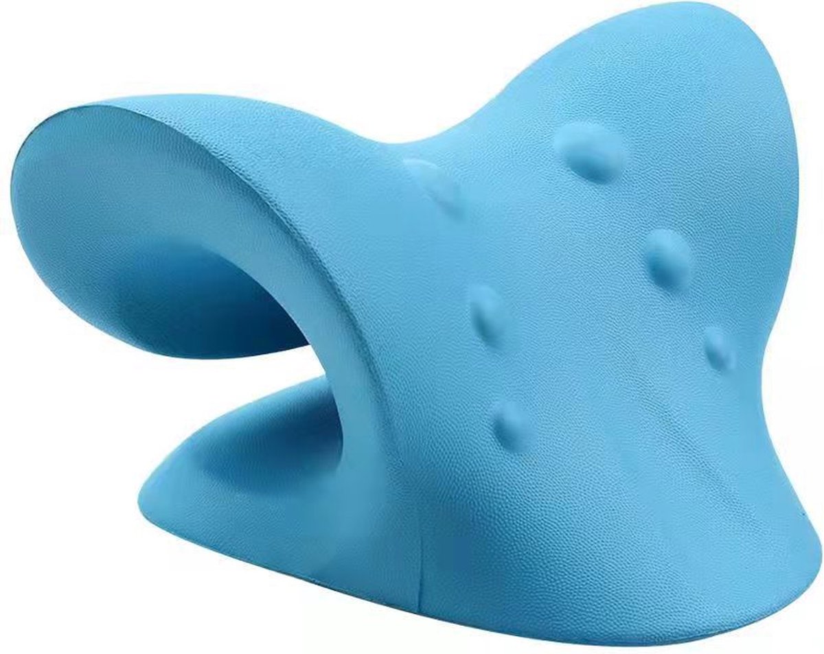 Nekstretcher Shiatsu Massagekussen Nekmassage Kussen Neck Releaser Blauw