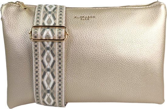 Flora & Co sac à main - pochette - sac bandoulière - ceinture mode - nacre