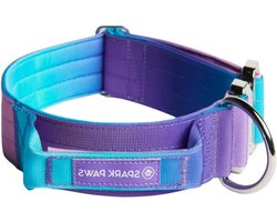 Tactische hondenhalsband voor grote sterke rassen - premium kwaliteit - robuust en duurzaam ontwerp - jaren 90 retro stijl - pitbulls boxers - Spark Paws