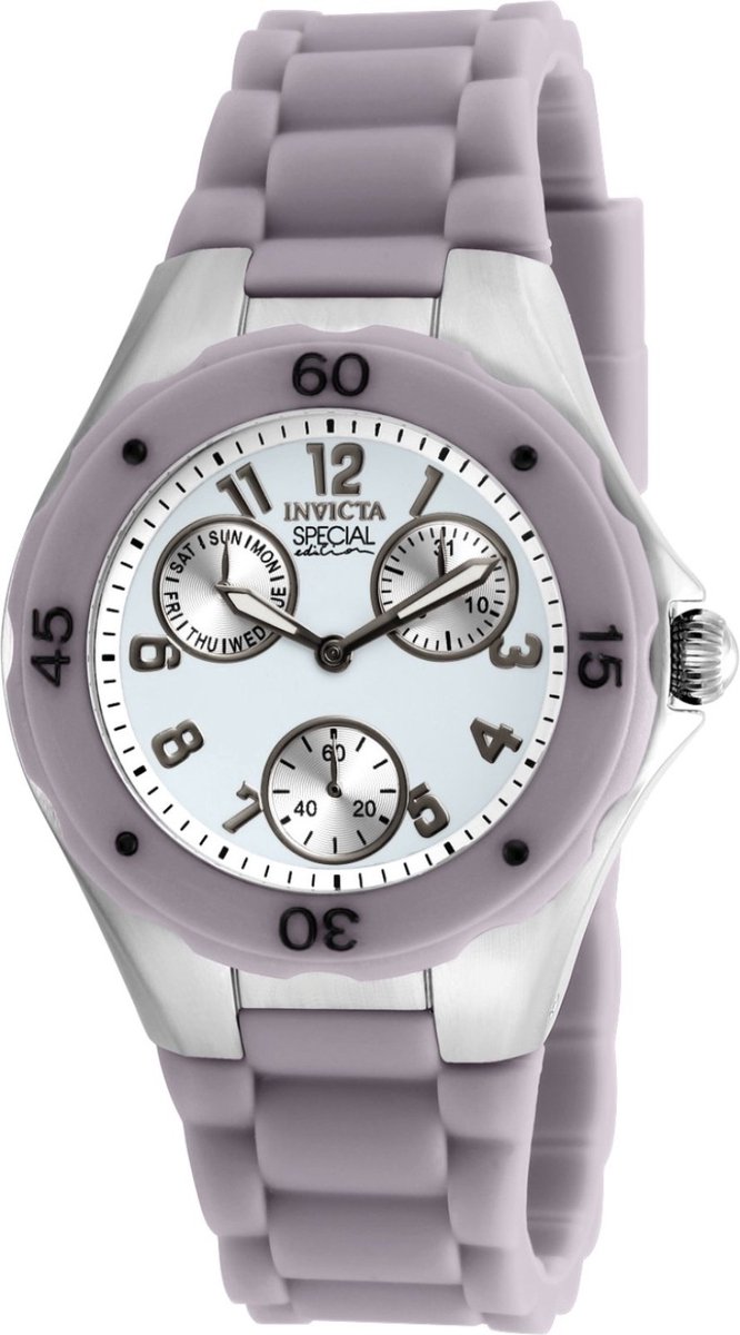 Invicta Angel 18794 Dames Horloge - Waterdicht - Analoog - Quartz Uurwerk - Roestvrij Staal met witte Wijzerplaat - 38mm