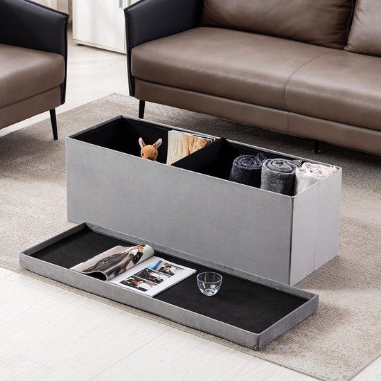 Nest living Amelia Poef Teddystof Beige - Met Opbergruimte – vtwonen