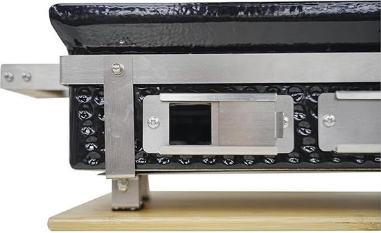 Buitenkado Hibachi Tafelgrill - compacte buitenbarbecue - rechthoekig - Keramische Japanese tafelgrill - houtskool - 2 t/m 6 personen van Buitenkado — afbeelding 4
