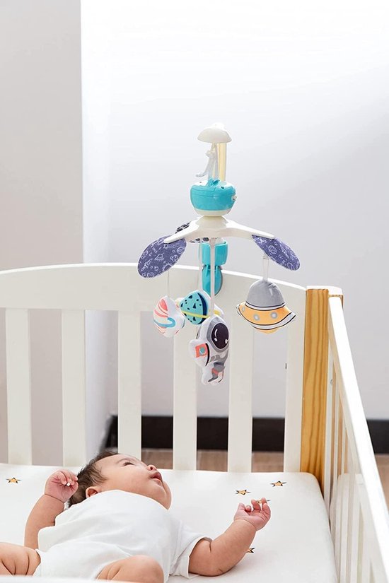 Babymobiel met muziekmelodieën - Hangend roterend speelgoed - Blauw