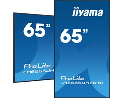 iiyama LH6565UHSB-B1 beeldkrant Kiosk-ontwerp 163,8 cm (64.5") LED Wifi 800 cd/m² 4K Ultra HD Zwart Type processor Android 11 24/7