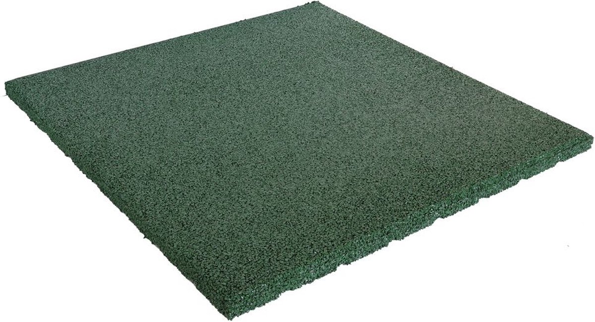 Rubber Tegel 20mm - 50x50 Cm - Groen