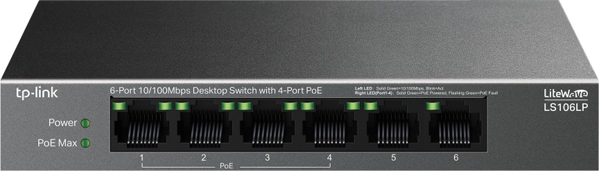TP-Link LiteWave LS106LP Netwerkswitch