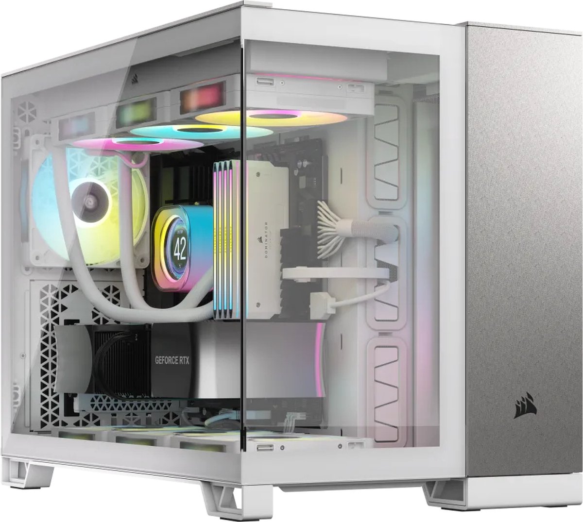 Corsair 2500X Wit, Grijs - Minitowermodel