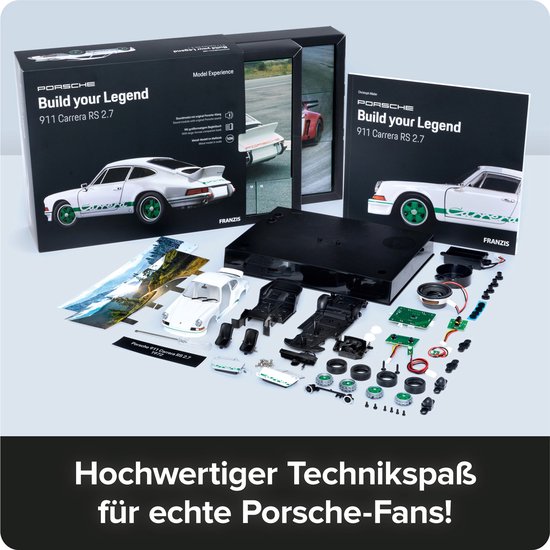 Foto: 1 24 franzis 67217 9 porsche 911 carrera rs 2 7 build your legend metalen modelbouwpakket