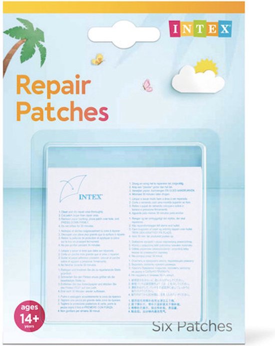 Foto: Zwembad reparatie set 6 stuks gaten dicht maken zwembad babybad repareren zwembad plakkers merk intex hoge kwaliteit thuis zwembad mini zwembad kapot zwembad repareren lijmen lek lekkages waterbestendig jacuzzi luchtbed 