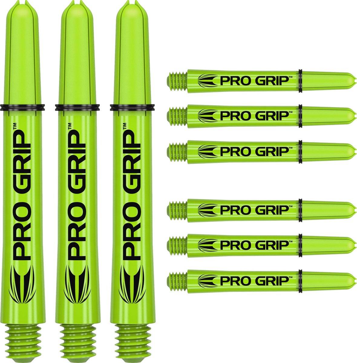 Target Pro Grip 3 Set Lime Green - Dart Shafts Short