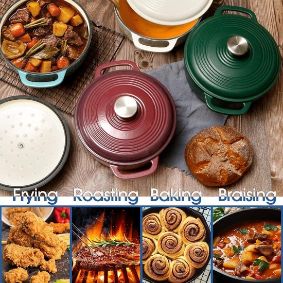 Ronde gietijzeren Oven, kookpotten, geëmailleerde gietijzeren sets, kookge