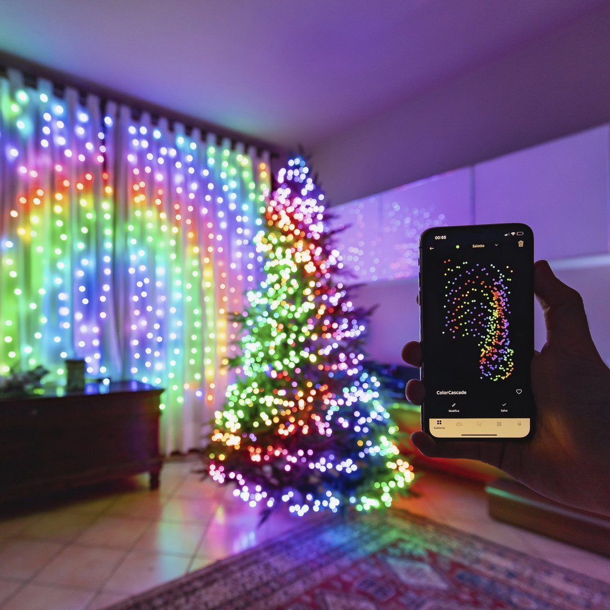 Twinkly Strings Lichtsnoer - 32M - LED Verlichting - RGB & Warm Licht - Dimbaar - Binnen & Buiten - Bluetooth Wifi - Werkt met Homekit, Homey, Google Home, Razer Chroma - Zwart – foto 3
