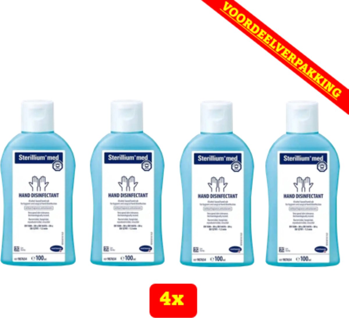 Goedkoopste 4X Sterillium® Med handdesinfectant van Hartmann - 4 x 100ml - Voordeelverpakking!