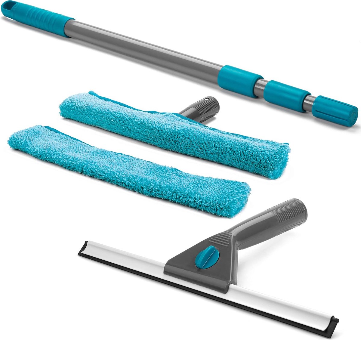 Solacis Ruitenreiniger met steel - Ruitenreinigers - Raamtrekker - Raamwisser met telescoopsteel - Must have om uw ruiten te wassen!