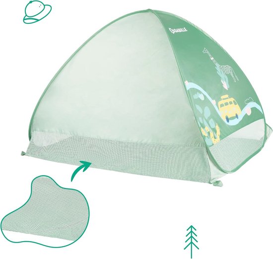 UV-beschermingstent grote strandtent hoge bescherming tegen de zon SPF 50+ Pop-Up systeem Groën - Badabulle - strandtent met UV-bescherming van Badabulle — afbeelding 5