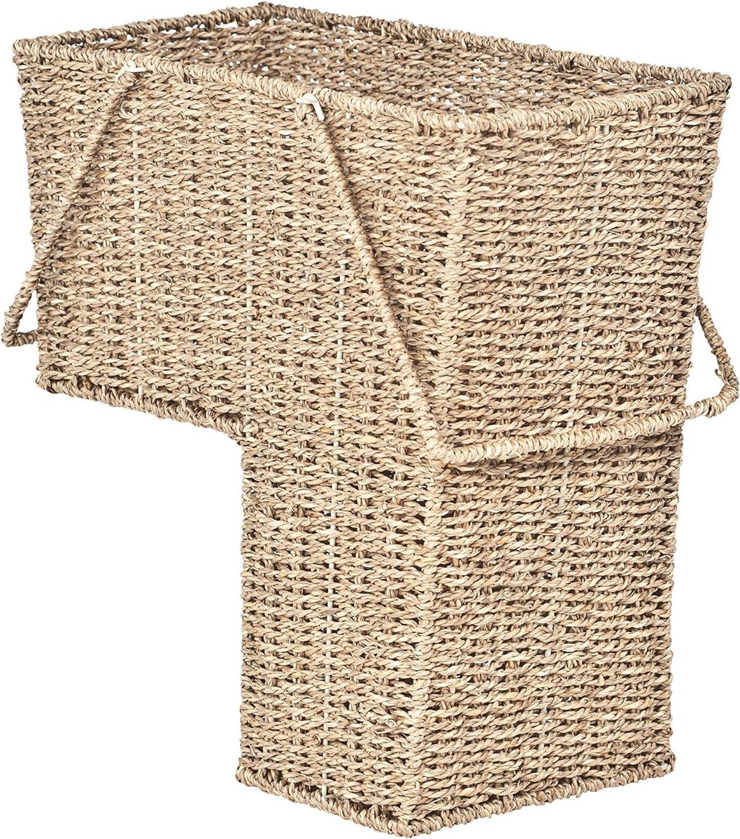Opslagmand met handgrepen - 15 inch - Rieten - Handelsmerk Innovaties
