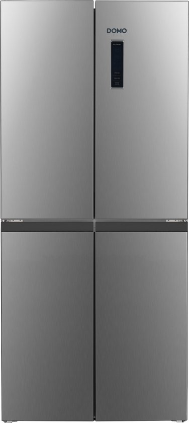 DOMO 4-deurs koelvriescombinatie 362L inox No Frost koelkast 237L vriezer 125L soft touch display