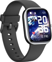 Bol.com Smartwatch Kinderen - Hartslag - Stappen - 20 Alarmen - Zwart aanbieding