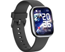 Smartwatch Kinderen - Hartslag - Stappen - 20 Alarmen - Zwart