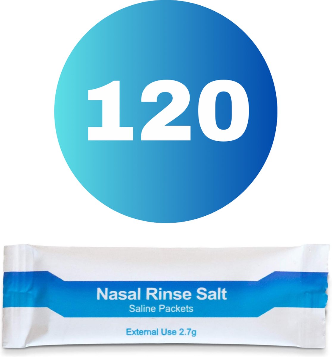 Goedkoopste Neus spoelzout - Nasal Zout - Neusdouche - Nasaal spoel zout - Neuszout - 120 zakjes - KELERINO.