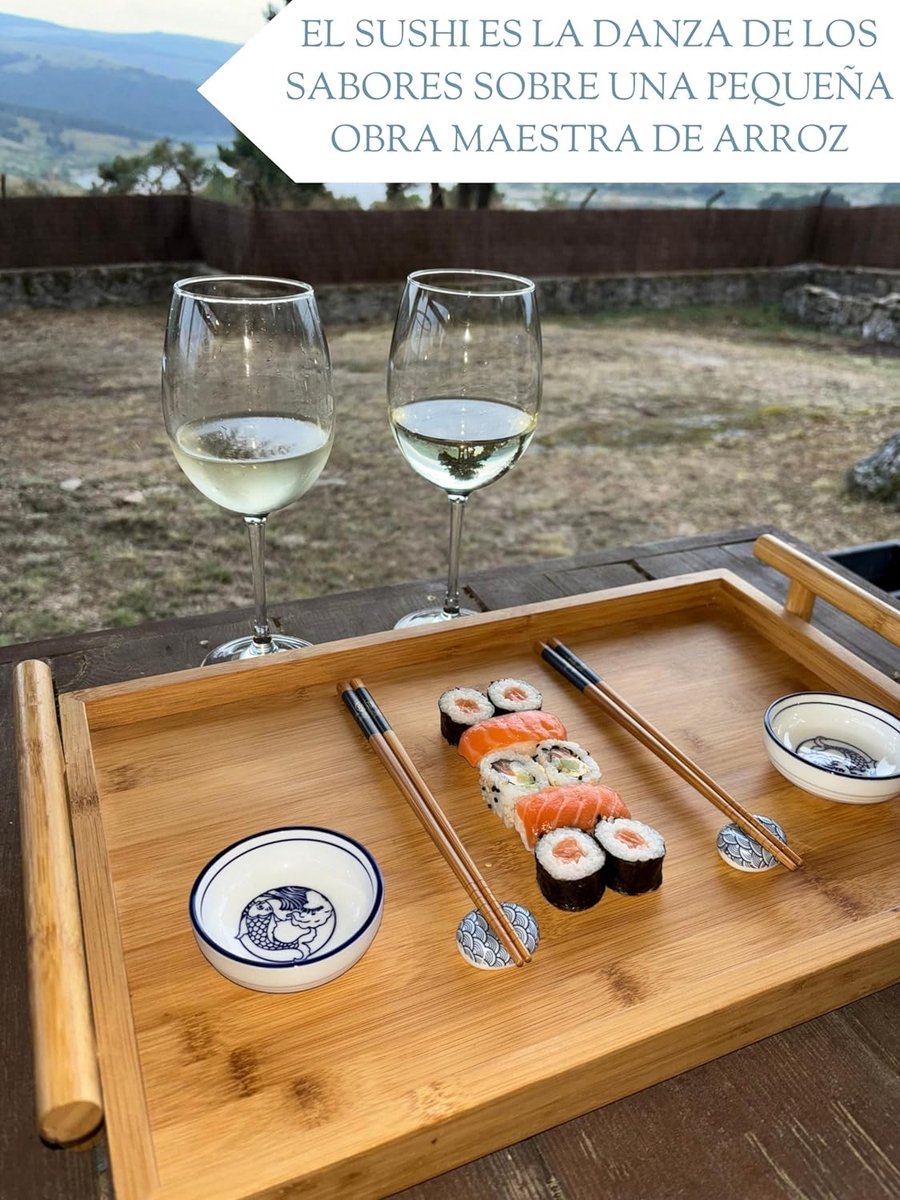 Sushi Gerechten Set Eetstokjes Dienblad Aziatische Gerechten Set