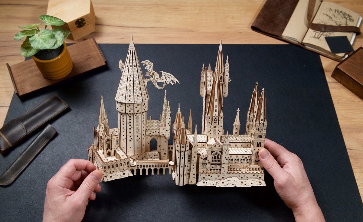 UGEARS 3D Modelbouw - Hogwarts™ Castle - Harry Potter™ - Mechanisch Bouwpakket Hout - Educatief Speelgoed — afbeelding 9