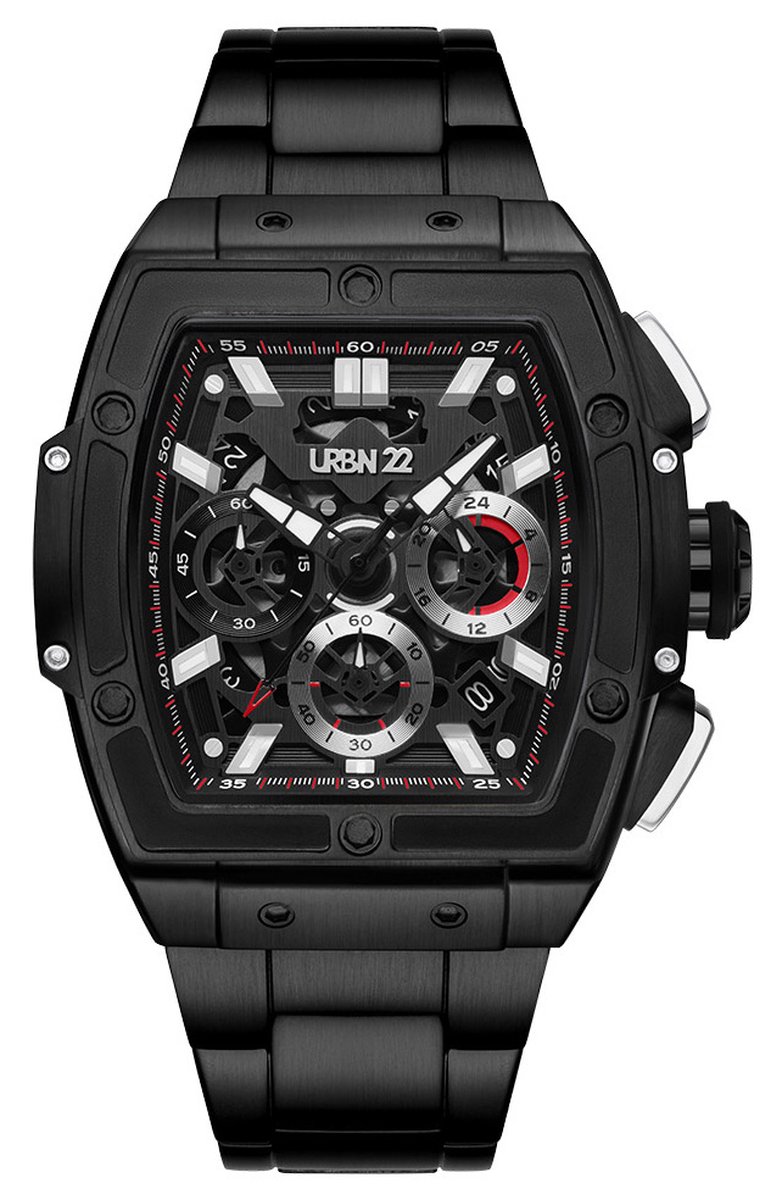 URBN22 Onyx Vigorous Black streetlife chronograaf horloge