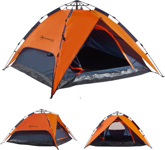 Hikemeister ® Kampeertent, 3-Persoons Automatic Pop-Up Tent Backpacking Tent met binnentent
