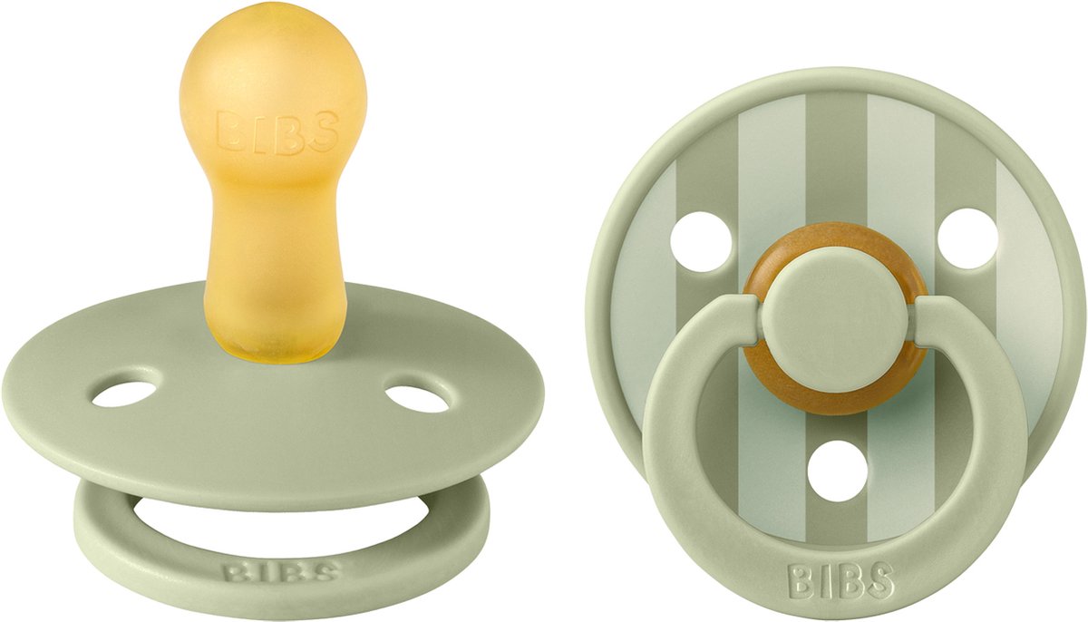 Goedkoopste BiBs Studio Pin Fopspeen - 6-18 Mnd - 2 Stuks - Sage Mix