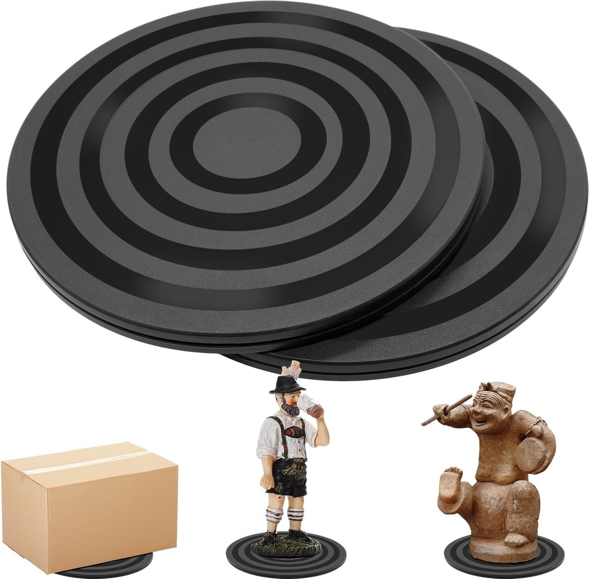 2 stuks draaiplateau, organizer, 360° draaischijf, universele draaiplaat, tafel, draaischijven, 20 cm, draaitafel voor laptops, monitor, tv, luidspreker, handwerk, planten, keuken