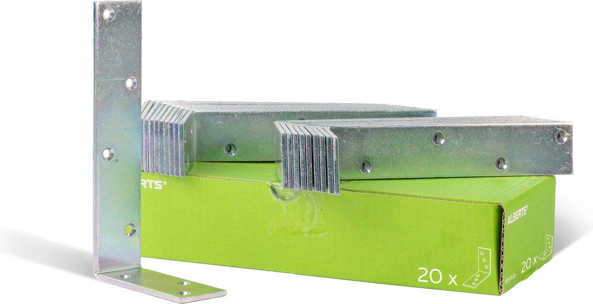 Alberts 847890 balkhoek | galvanisch verzinkt, gechromateerd | 100 x 200 x 40 mm | set van 20