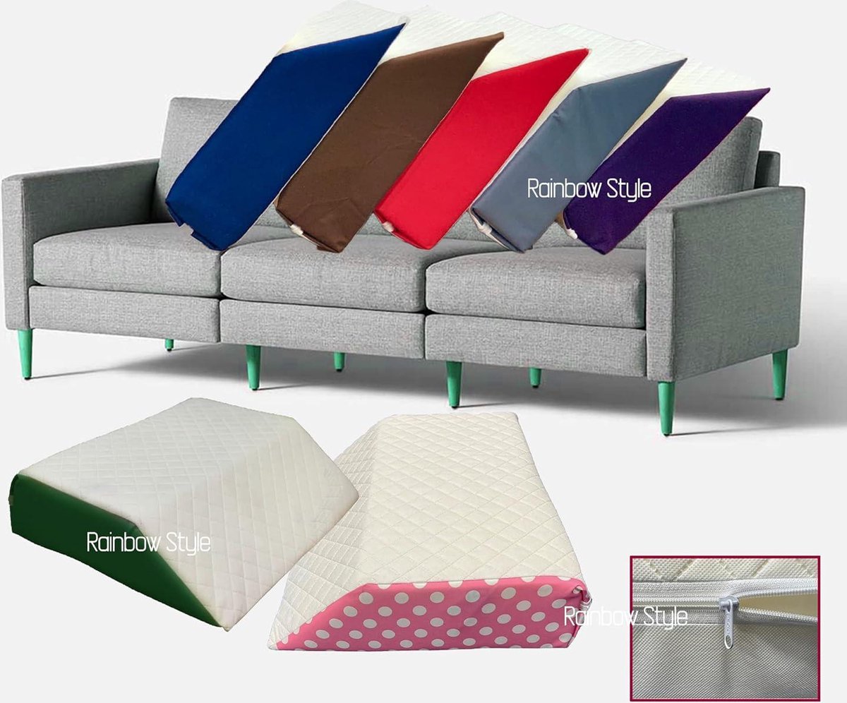 Oreiller Élévation Jambes Ergonomique 55x17x17 Cm – Soulage Dos, Circulation & Gonflements Nocturnes