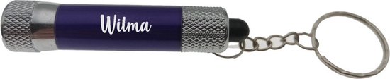Lampe de poche | Porte-clés | Avec nom | Violet | Wilma