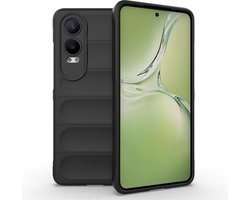 MobyDefend Hoesje - Geschikt voor OnePlus Nord CE 4 Lite - TPU Gripcase - Zwart