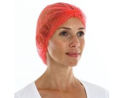 CMT® | 100 haarnetjes ROOD | non woven | latexvrij | clip caps