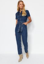 Trendyol Combinaison à col à revers à manches standard pour femme