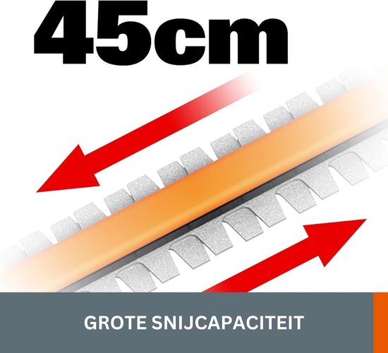 Telescopische Snoeischaar - Mini Kettingzaag - Heggenschaar - Takkenschaar - Takkenzaag - Elektrische Snoeizaag met Accu - Zwart met Oranje — afbeelding 3