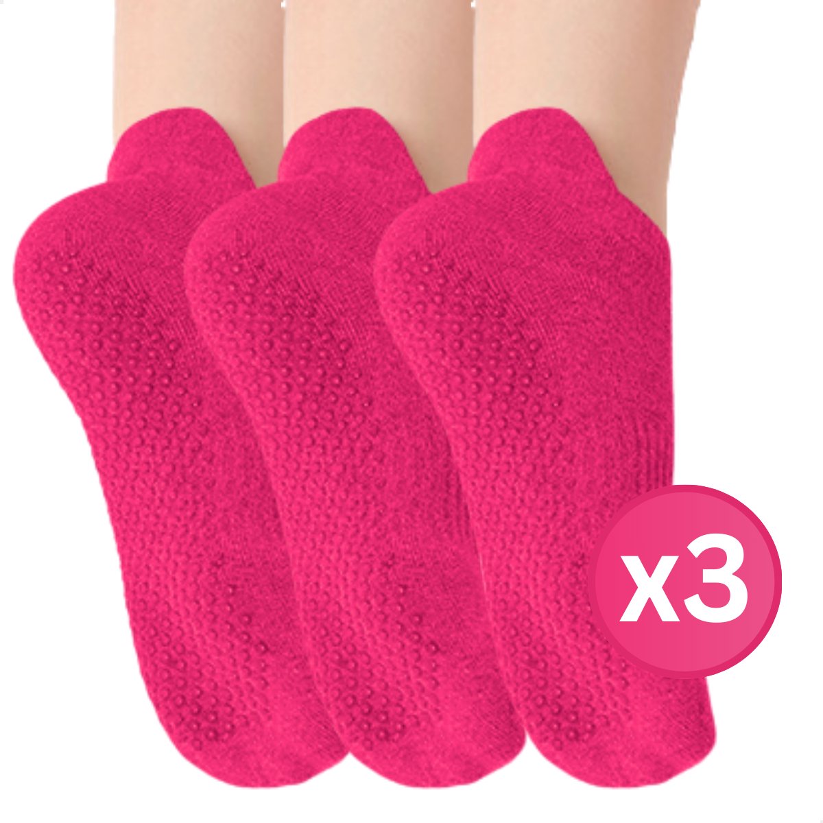 Aurmly 6 paar dames yoga pilates slippers sokken antislip grips sokken voor vrouwen, vrouwen slippers sokken zachte trainer sokken, dames slippers sokken voor ballet, dans, training, fitness, EU 4-7,5