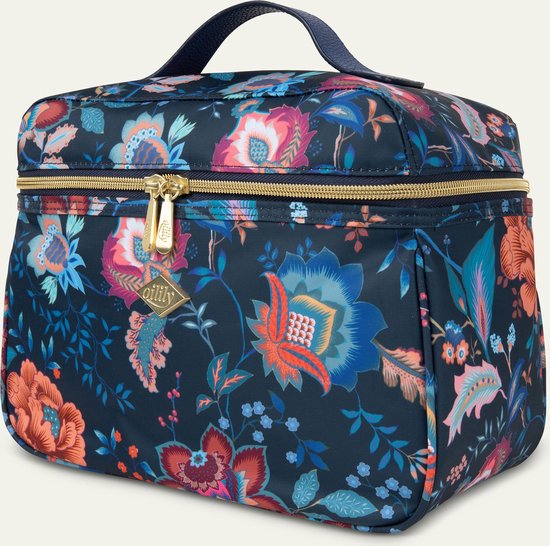 Oilily Coco - Toilettas - Beautycase - Waterafstotend - Dames - Vrouwen - Blauw - One size