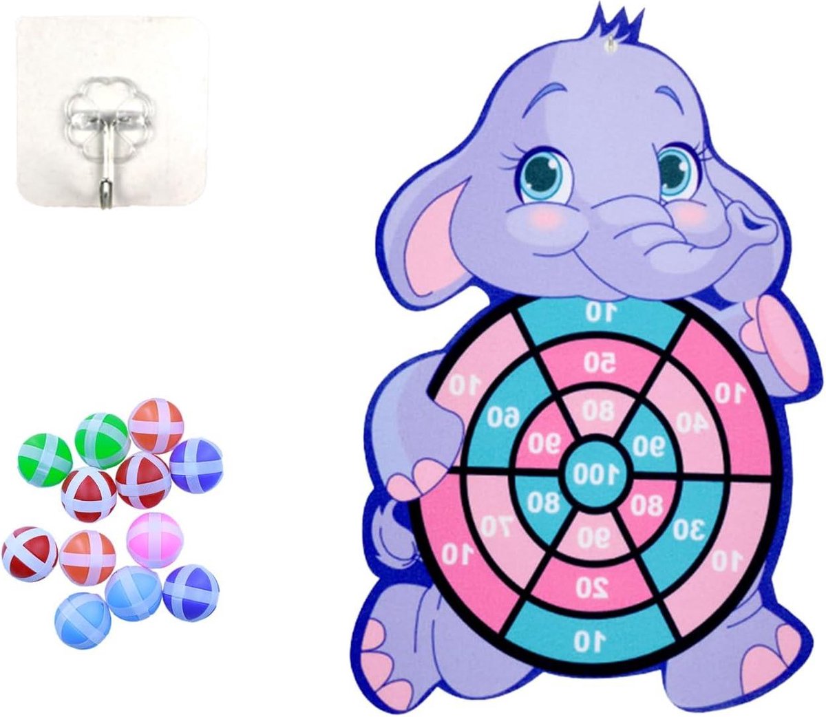 Dartbord voor kinderen - binnen en buiten hangende dart-speelset - tuinspel kindergeboortecadeau - geschikt voor jongens en meisjes van 3 jaar Dartbord