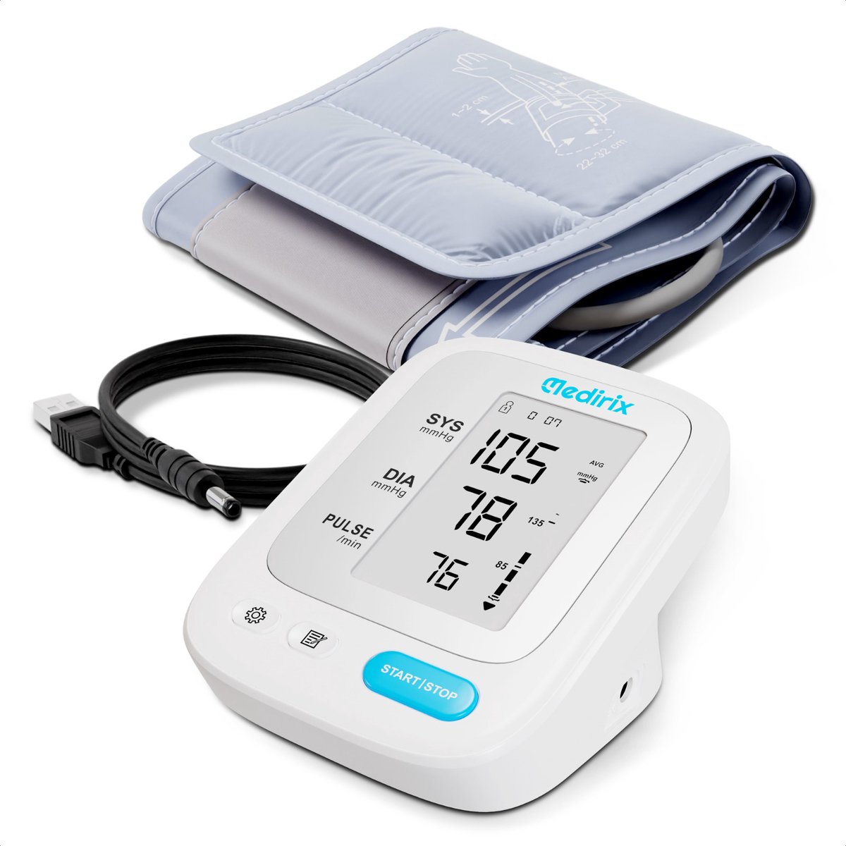 Medirix Bloeddrukmeter Bovenarm Hartslagmeter Onregelmatige Hartslag Beste Getest Inc 4 Batterijen
