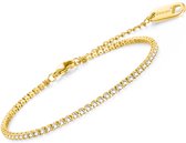 Malinsi Bracelet Femme Diamant Pierres - Or 18K Ajustable 17-20.5cm Complet Acier Inoxydable - Bijoux Bracelets Femme